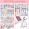 Large Hole Glass Beads for Jewelry Making, 224PCS European Beads Bulk Mixed Color Spacer Bead with Rhinestones Lampwork Beads for DIY Craft Charms Bracelet Necklace Earring Making